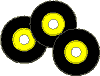 vinyl 45 rpm records.